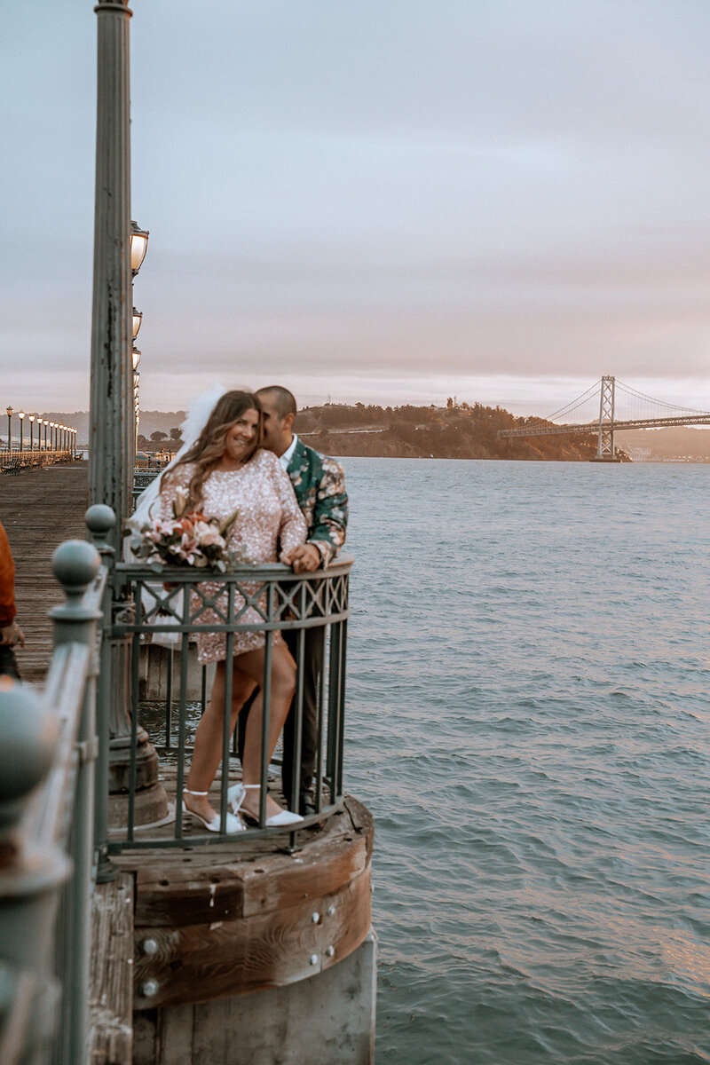 Pier 7 elopement shoot in San Francisco