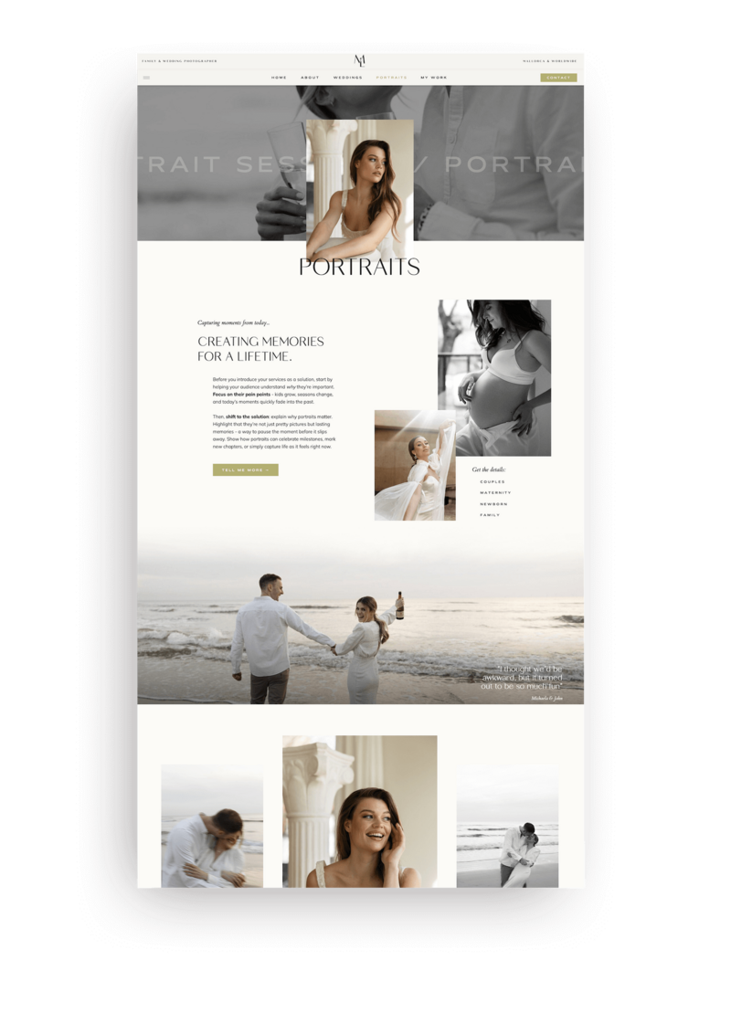 Showit template Memory Lane Portraits macbook air extended EN (1)
