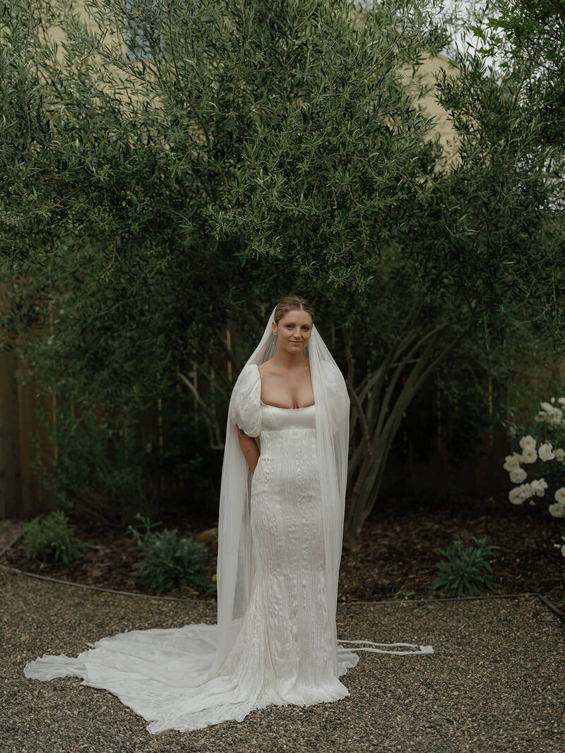 Retro motel chic wedding ceremony at Bodega Los Alamos - 22