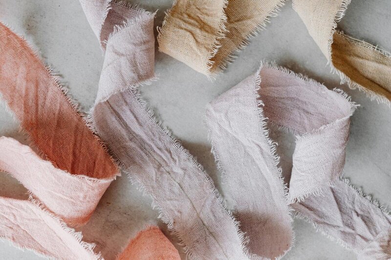 custom fringed linen ribbons 