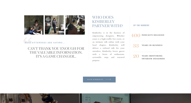 Kimberley Seldon stats website design 