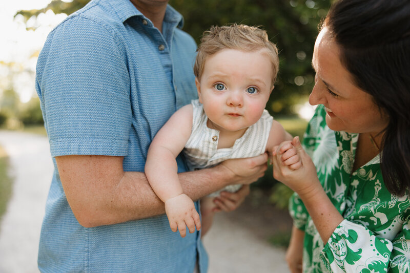 Mother looking at son during St. Louis mini session