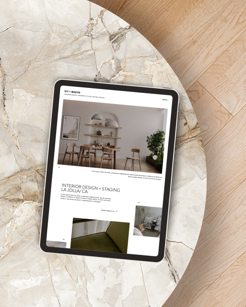 Ivy & Maeve Website Template Ipad Image Update