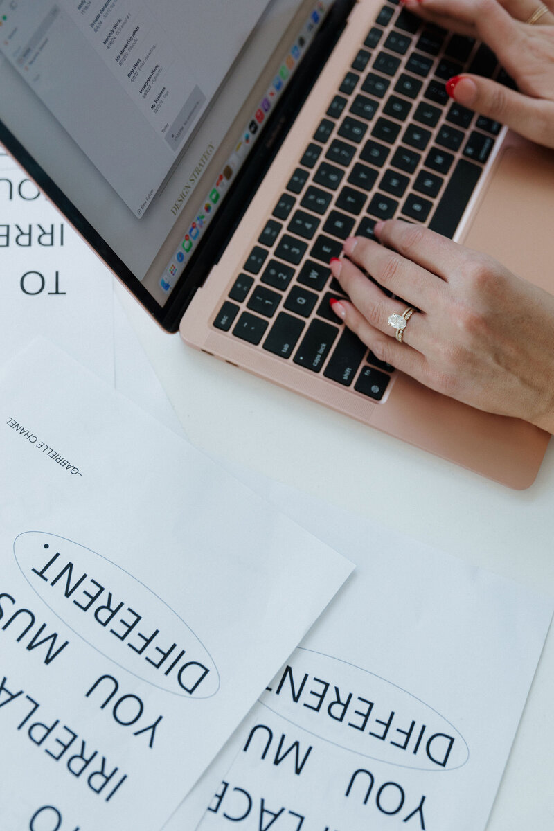 Shea crafting high-converting email campaigns for clients