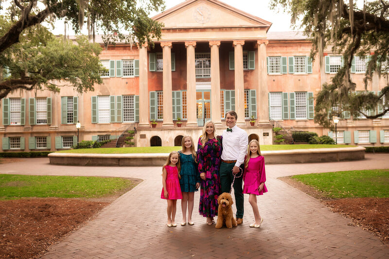 Family poses for Family Photoshoot in Charleston.