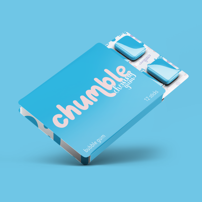 06 Chewing Gum Blister Cardboard Mock-Up