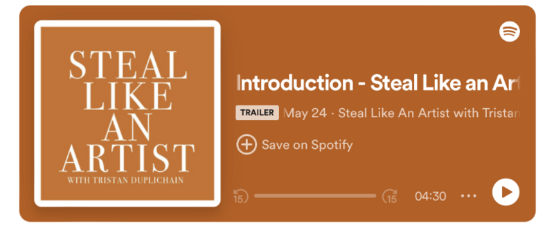 Steal Like An Artist Podcast on Spotify