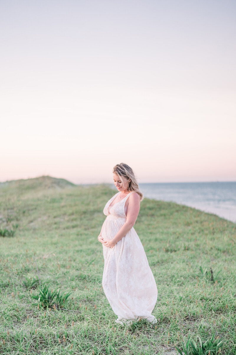 NJ Beach Pregnancy Announcement - NJ Portrait Photographer - Myra Roman Photography