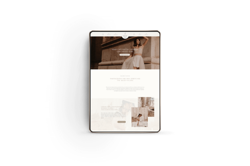 Showit website template Namib Desert door Wonderlik Webdesign