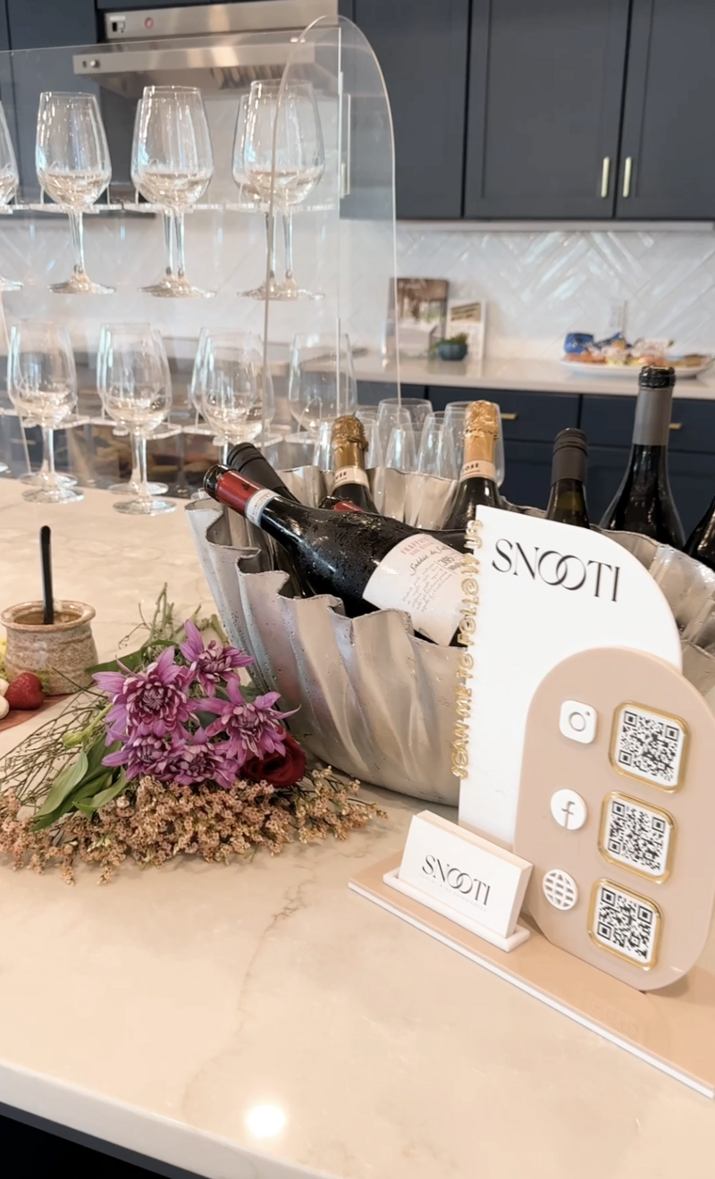 wine pour station as real estate studio