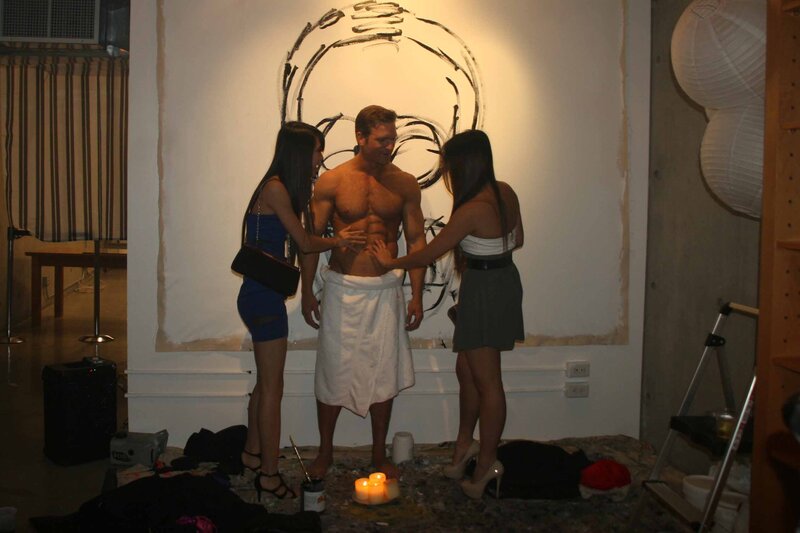 Brent Ray Fraser Waterfall Gallery After Hours Live Painting Performance 2013 - 16