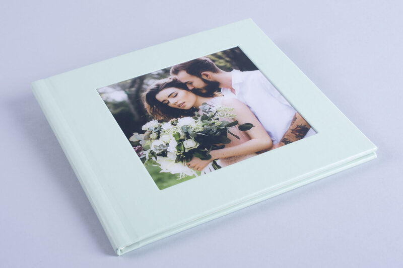 photo book pro exclusive collection cut out window acrylic finish cover personalisation textile leatherette professional product photography