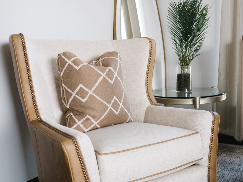 Embrace relaxation and style with our white cozy accent chair for your living room.