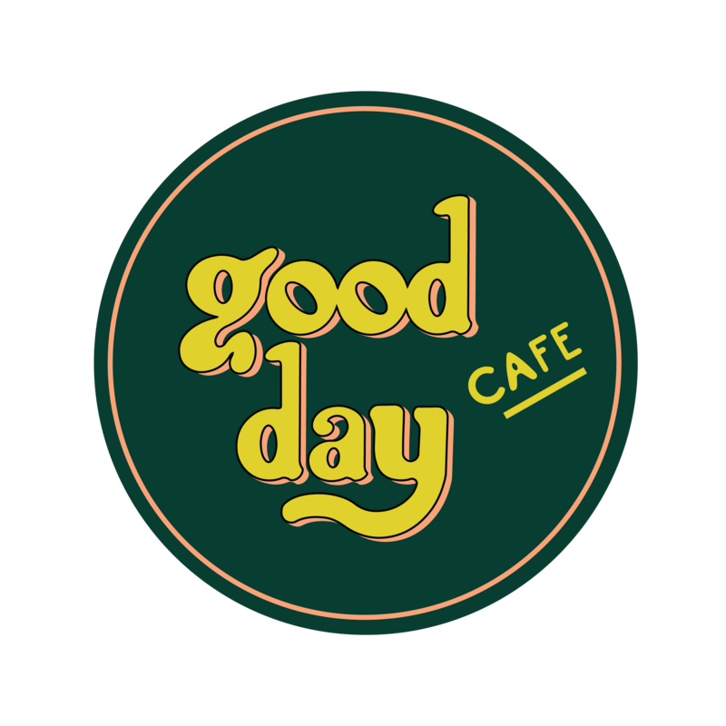 Updated logo and brand elements for Good Day Cafe in Oxford, MS