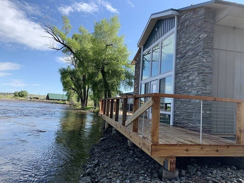Deck over the river at Elk Hollow lodge