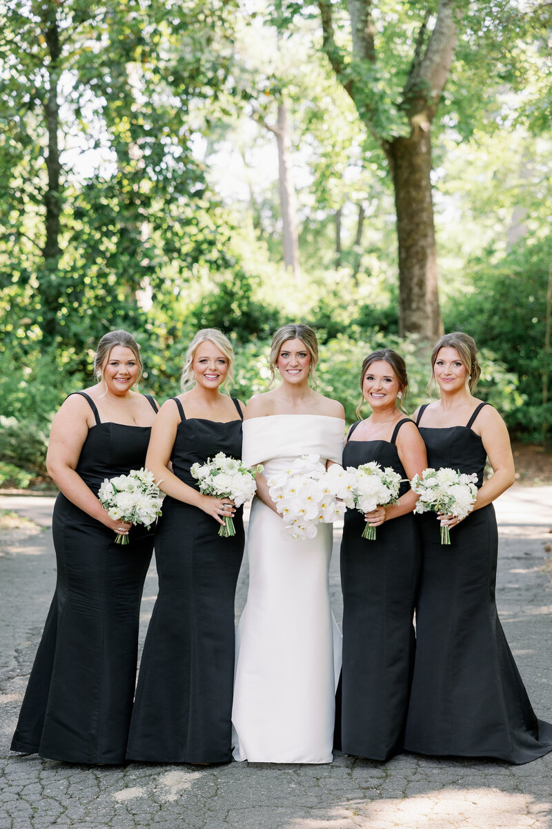 Birmingham Botanical Gardens bride with orchid bouquet by Ricky Whitley and Maddie Moore Photo