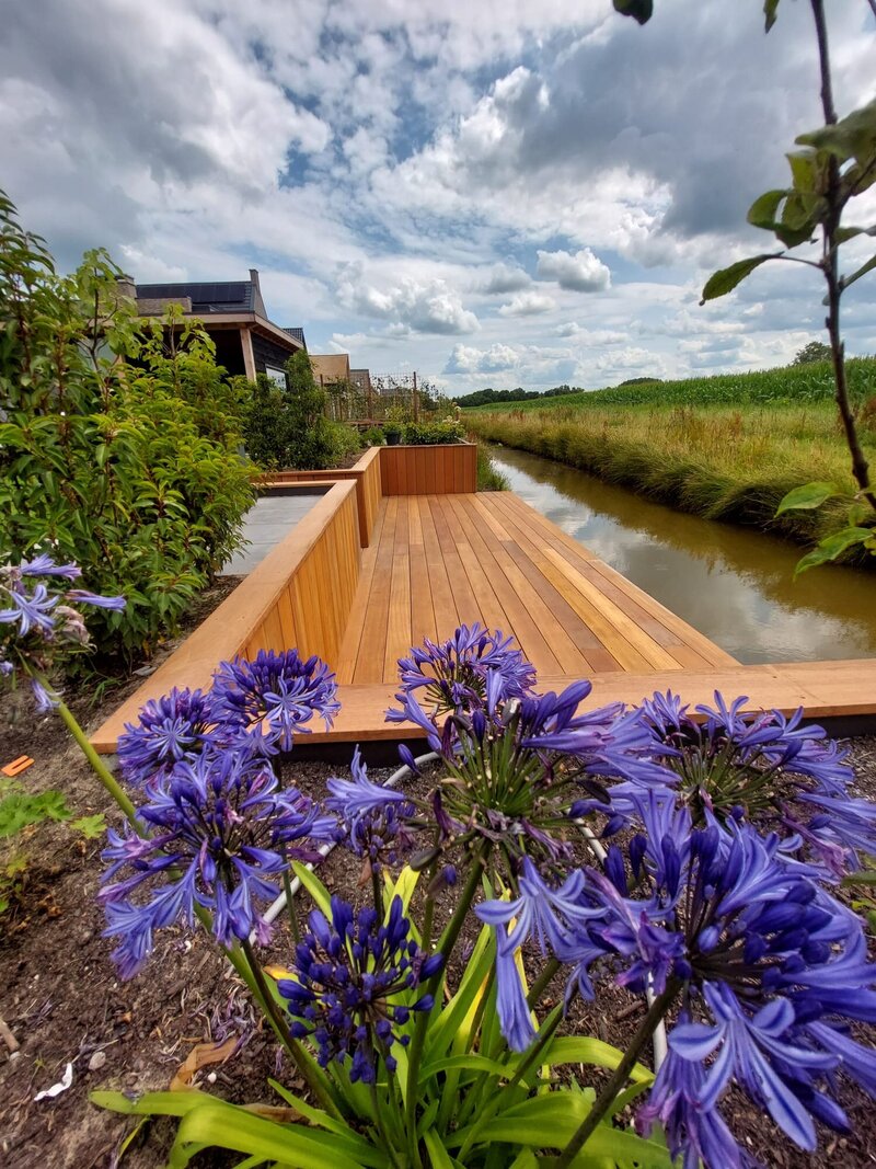 Tuinontwerp tuin met vlonder in Eemnes