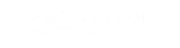 zoe larkin photo handwritten logo