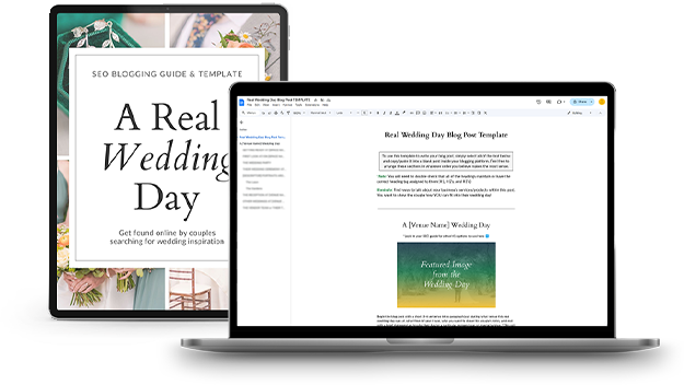 wedding day blog post template for wedding pros
