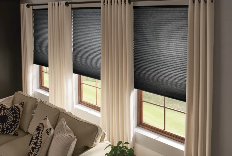 Custom drapes tan