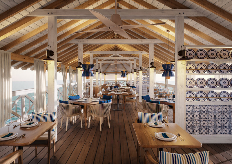 Stunning water side all-inclusive dining at Secrets St. Lucia Resort & Spa.