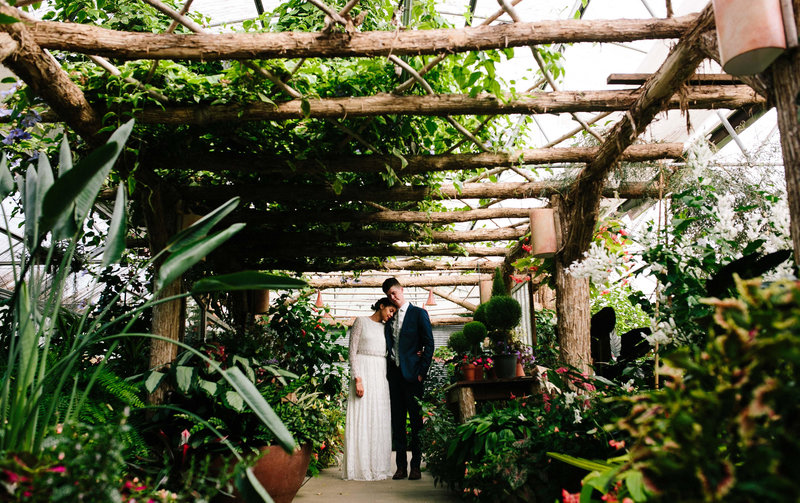 Botanical garden wedding midwest iowa