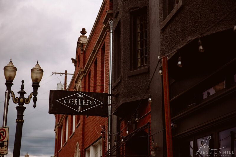 The Evergreen outside signage