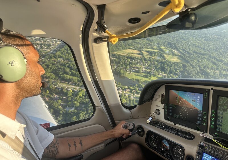 Outside of the courtroom, Goodrum enjoys flying his plane