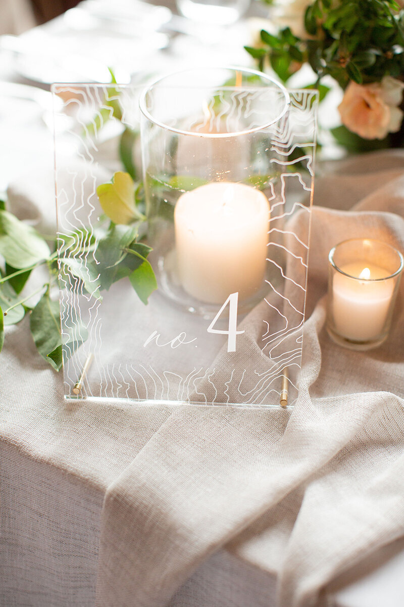 Modern Acrylic Table Number