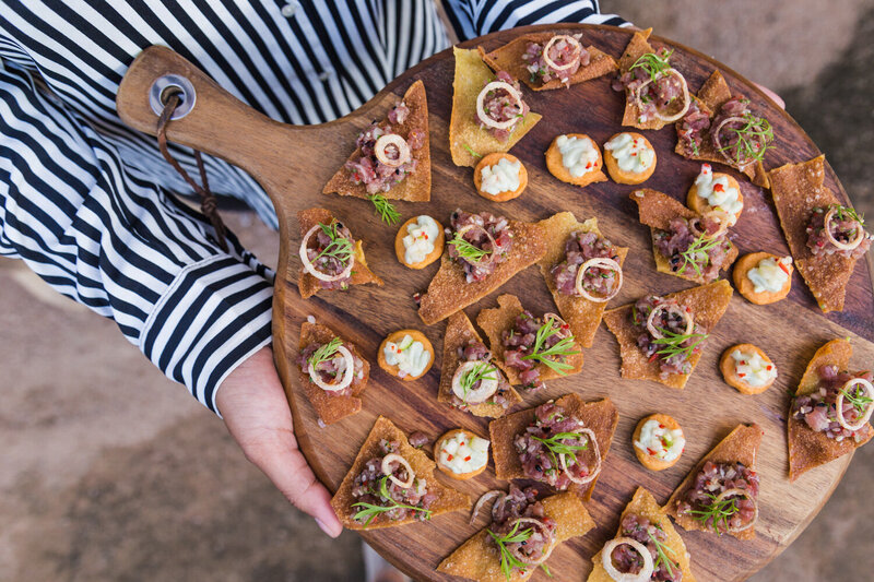 board with food