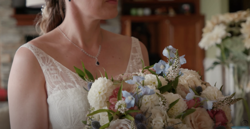 bride holding bridal bouquet
