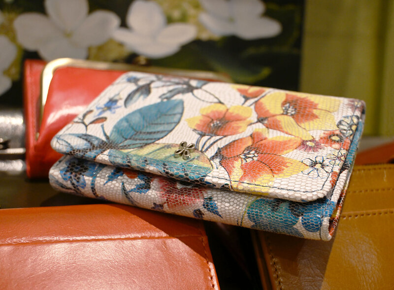 Hobo bags wristlet in a floral pattern