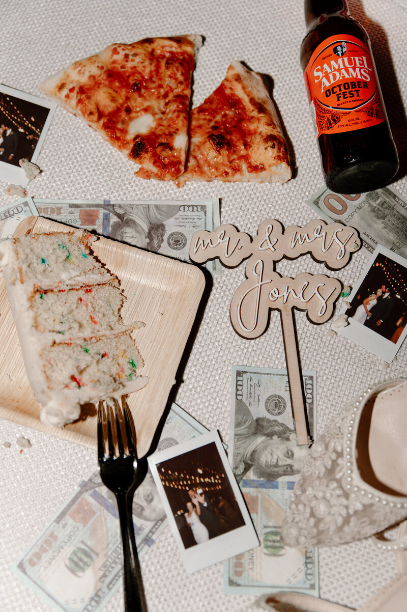 late night flat lay details