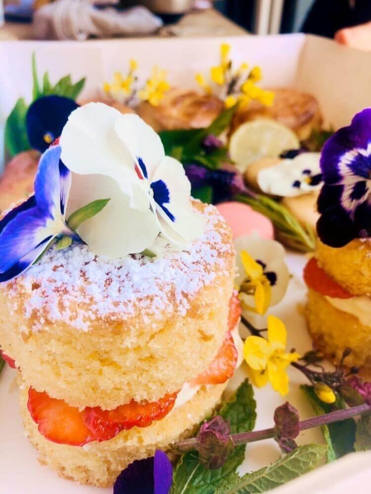 Beautiful afternoon tea boxes  to go with our afternoon tea party hire. Belle & Bleu, Berkshire UK