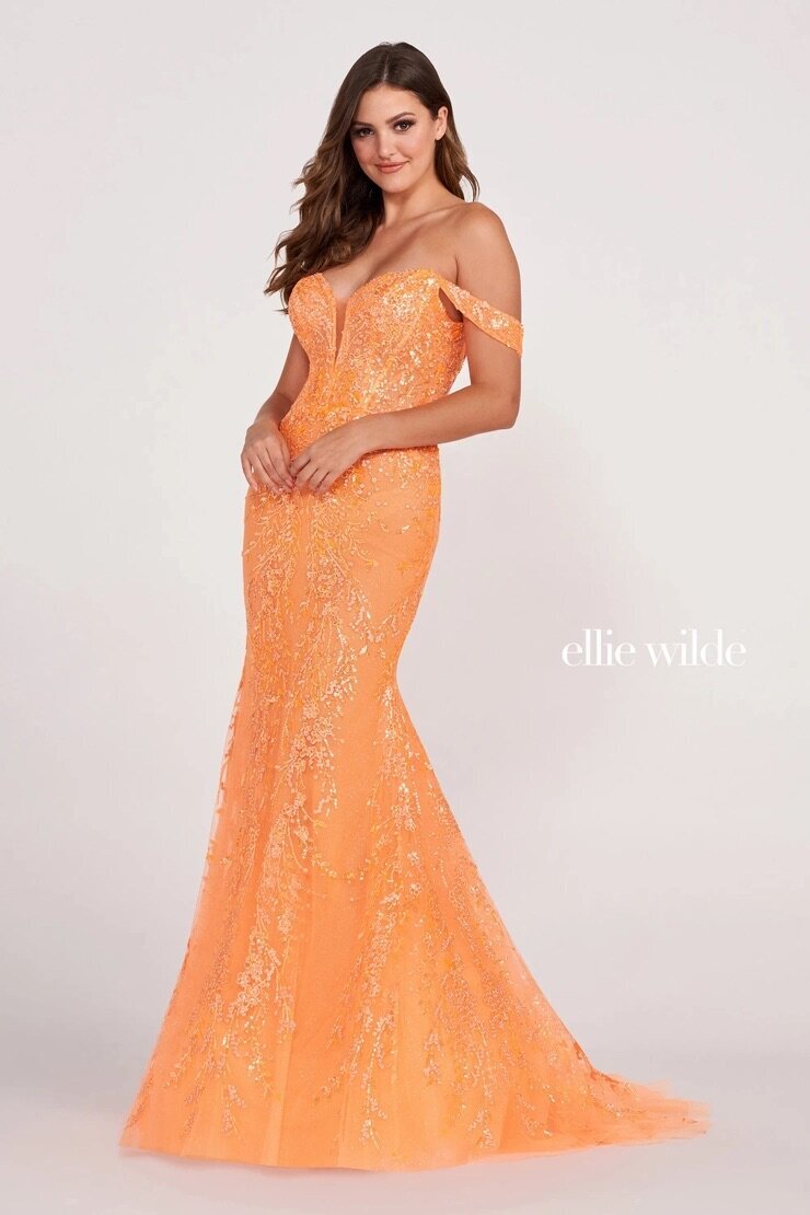 Orange prom dress