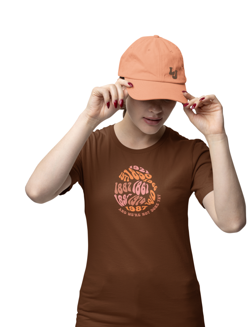 bella-canvas-t-shirt-mockup-featuring-a-woman-with-nice-nails-wearing-a-dad-hat-m38538