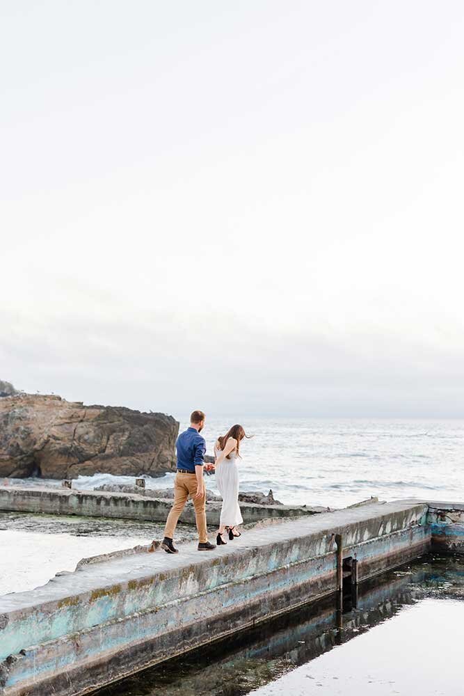 lands end sf engagement photographer by the water