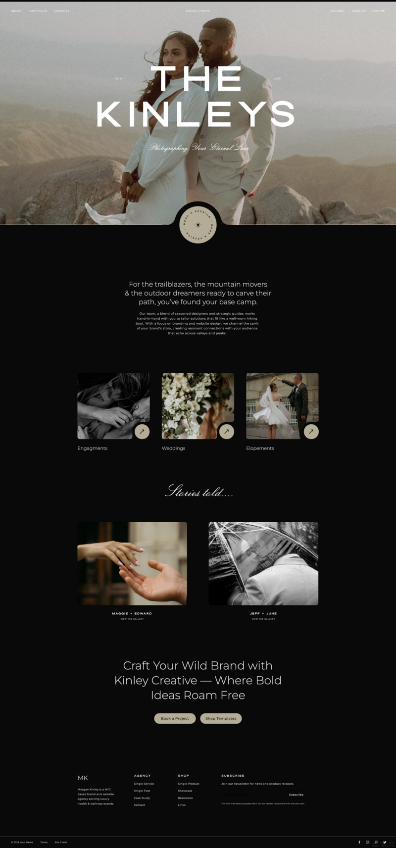 Colorful website template customization mockup
