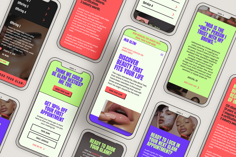 Showit website template mockup  by Mighty Bean Co.