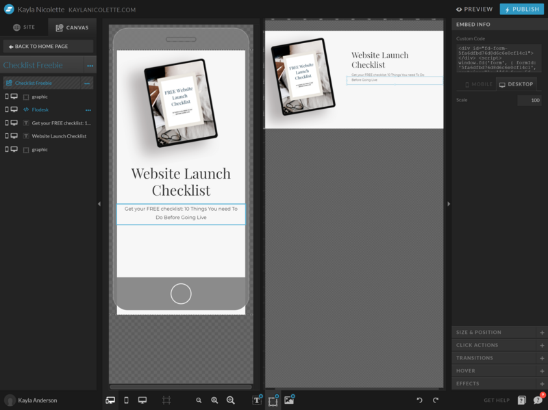 Showit Step 4