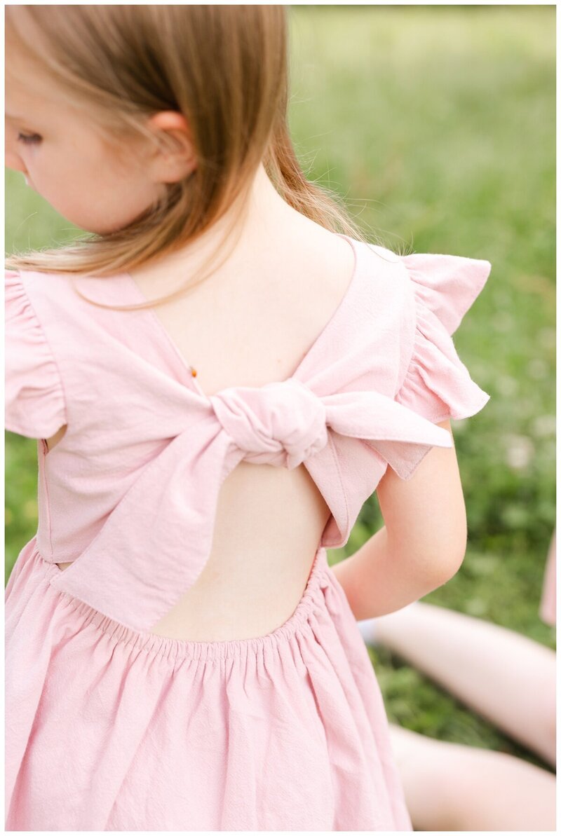 young girl in outdoor family photo session Tulsa with Caroline Eidson Portraits