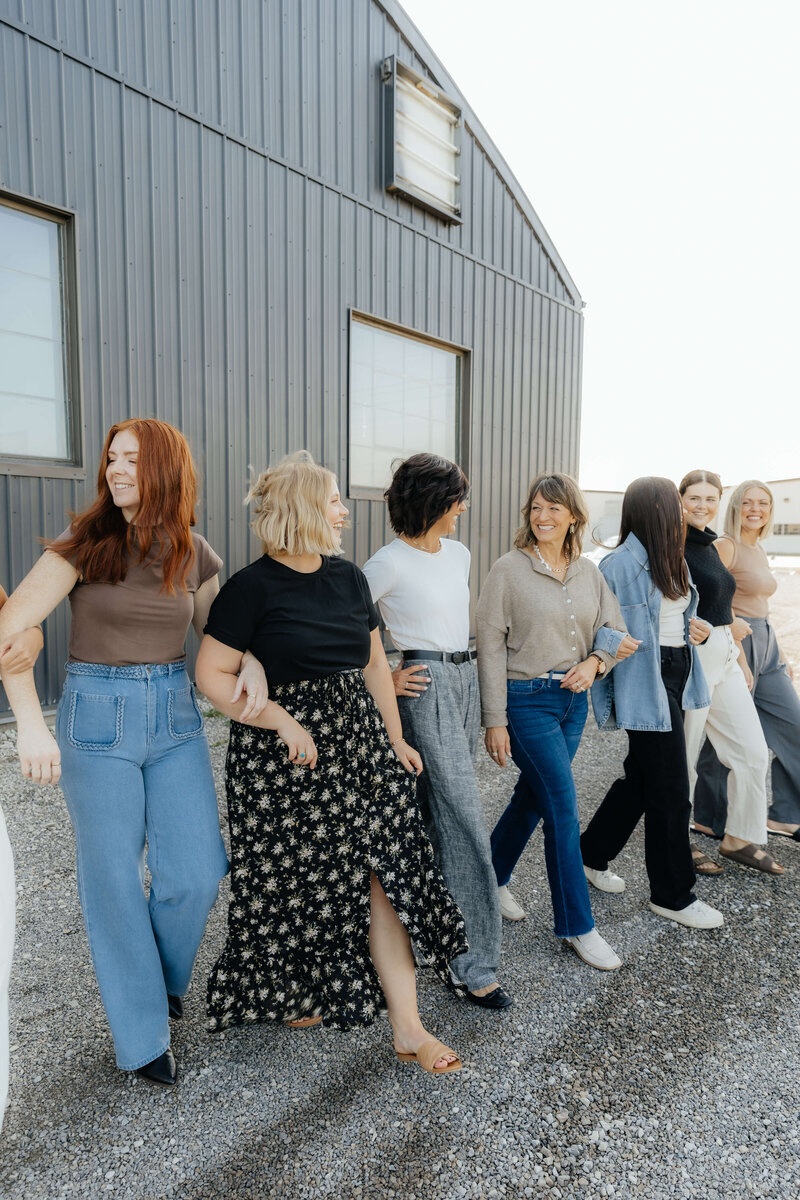 Ohio brand photographer capturing lifestyle team portraits for women-led businesses seeking authentic, modern branding imagery.