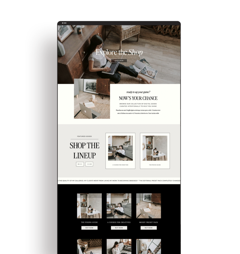 photographer website templates