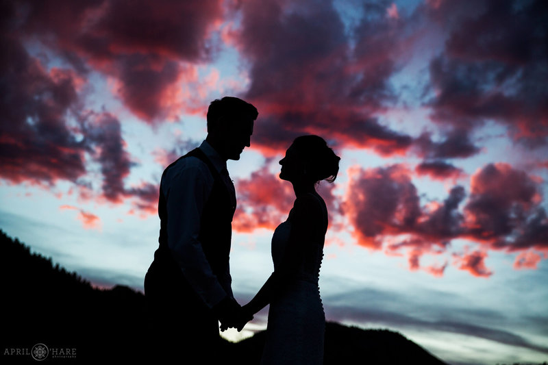 Silhouette-Wedding-Portrait-Evergreen-Lake-House-Wedding