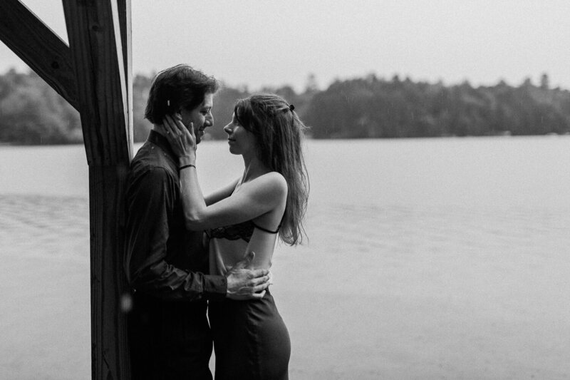 13_Eagle_River_Wisconsin_Lake_Cabin_Rainy_Engagement_Photos_Motorcycles_Harley_Davidson_James_ Stokes_Photograhy_WI.24