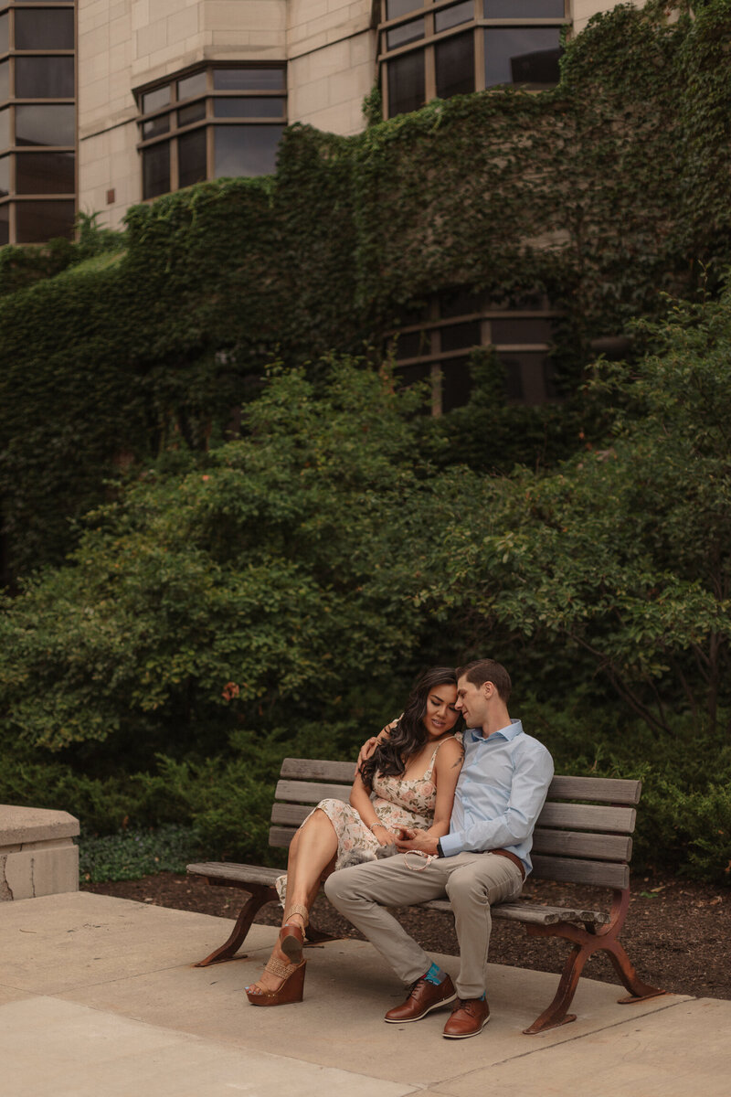Summer engagement photos at the University of Ottawa