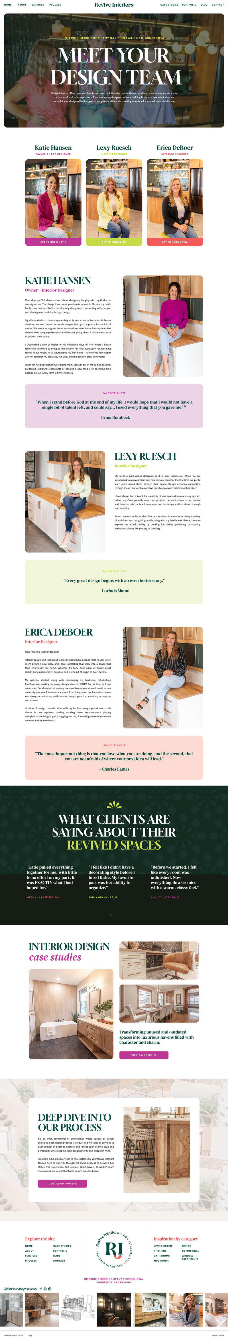 about page design after rebrand
