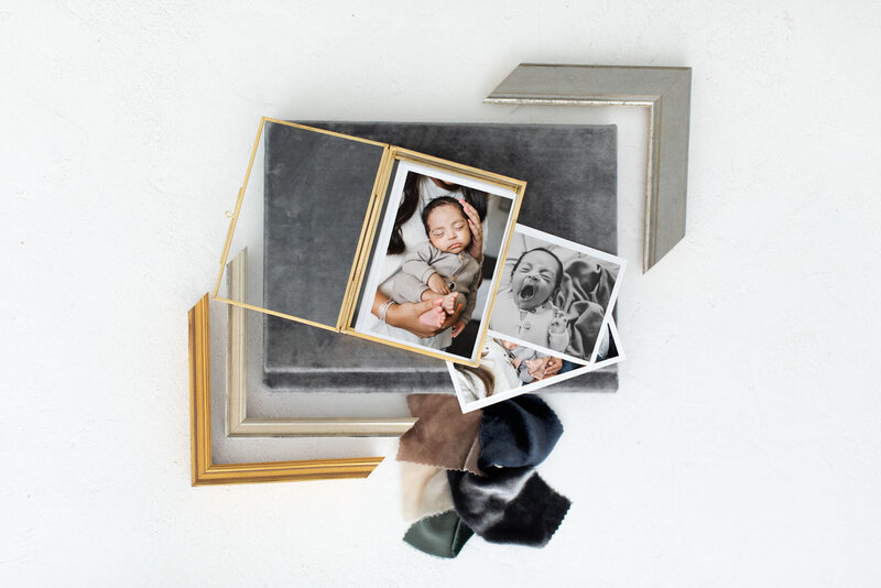 newborn album and box