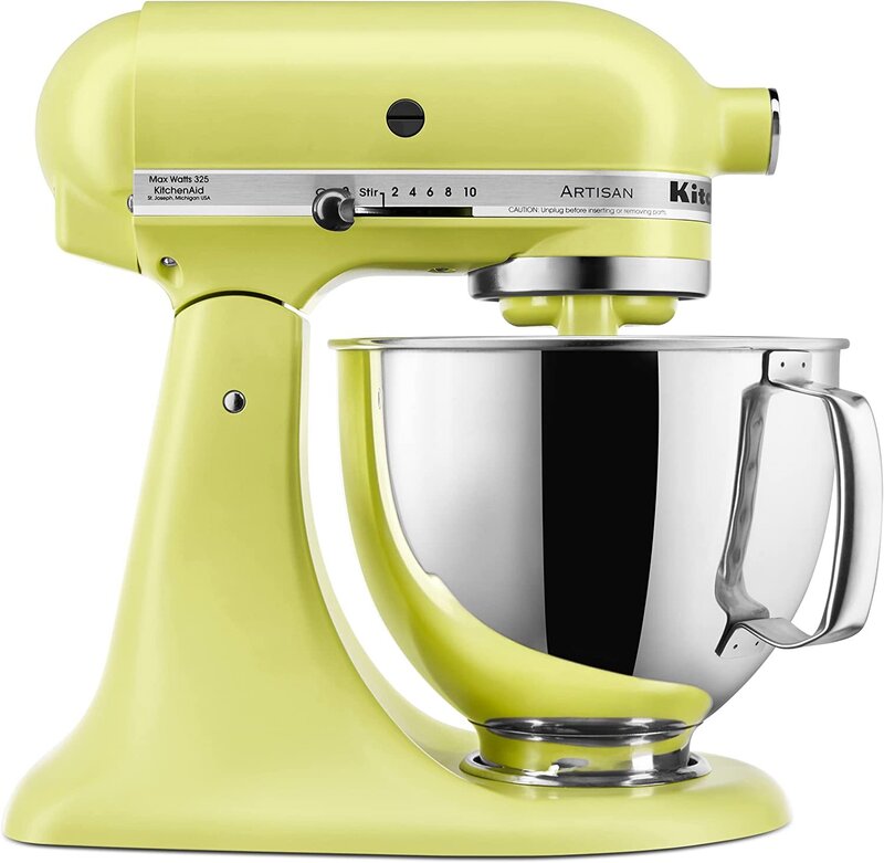 citron green kitchen aid mixer