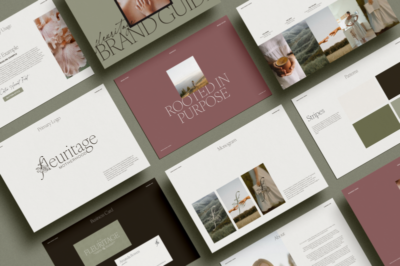 Built out brand book for a wellness brand